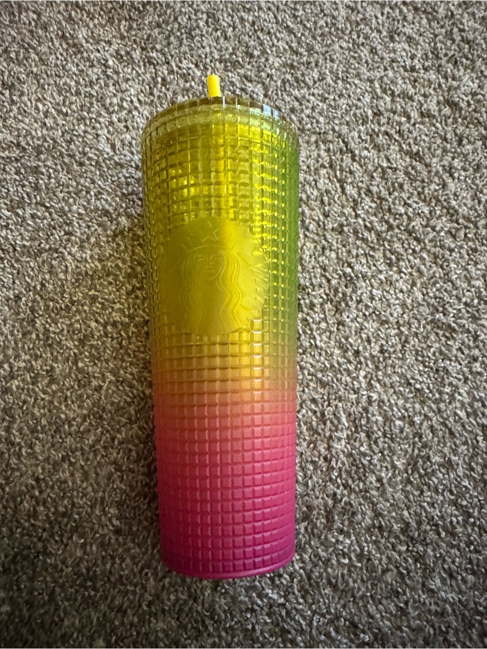 Starbucks Pink to Orange Ombre Studded Tumbler
